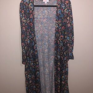 Lularoe “Sarah” long cardigan Size L Multicolored